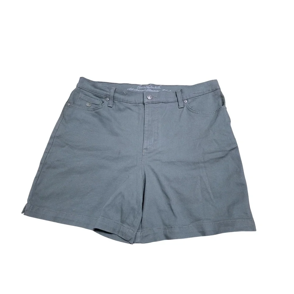Gloria Vanderbilt All-Around Slimming‎ Effect Women's Amanda Shorts Sz 12p Green